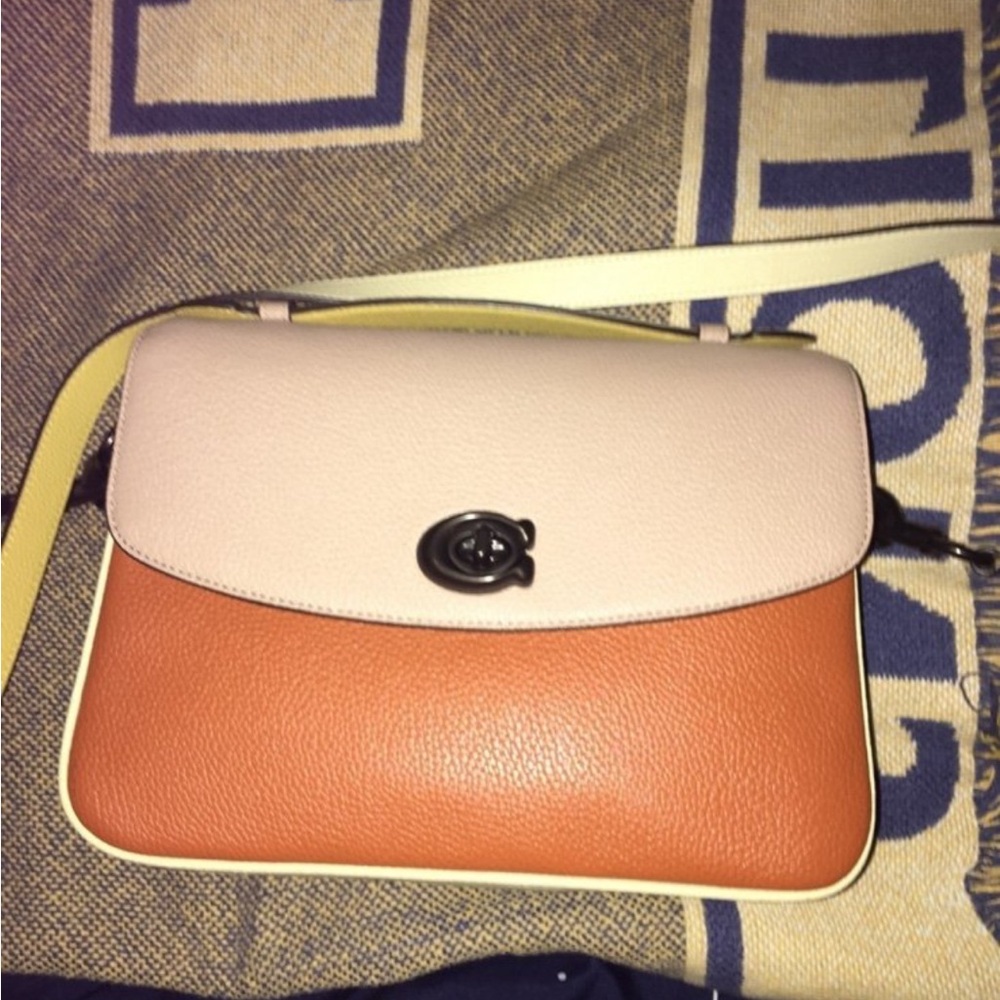 Coach Cassie Two-Tone Leather Crossbody Bag